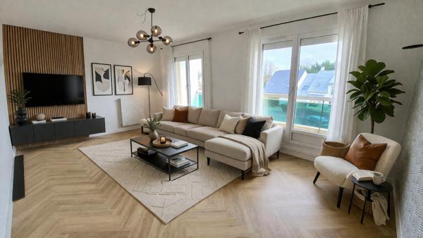 Caen - F4 de 75 m2 refait à neuf avec stationnement et double balcon