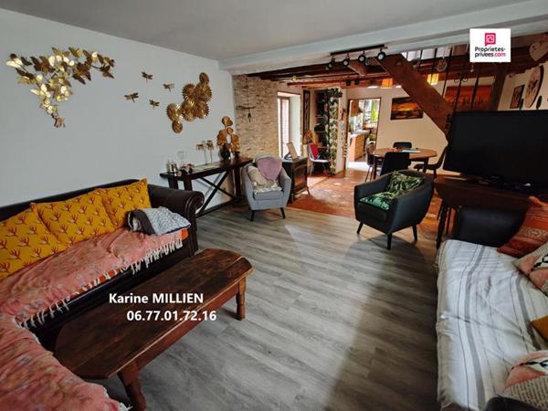 DREUX 28100 Maison de style longère "sans enfilade" rénovée - 1 étage - 2 chambres - Cave voutée - 176500  HAI