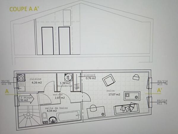 Appartement La Rochelle 1 pièce(s)