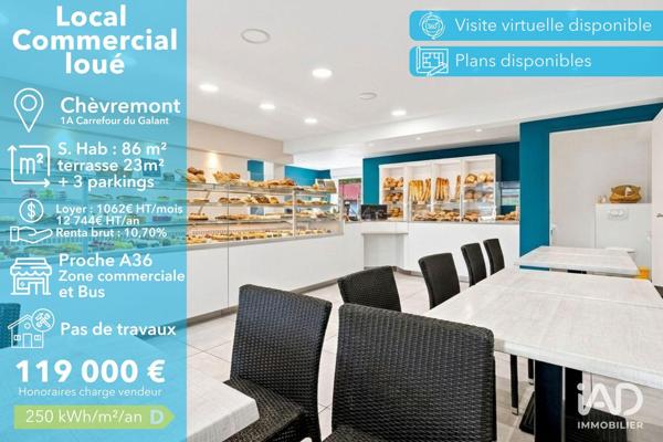 Boutique/Local commercial à vendre 86 m² Chèvremont