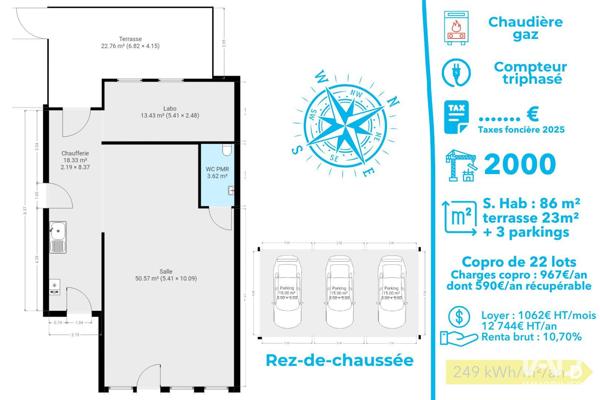 Boutique/Local commercial à vendre 86 m² Chèvremont