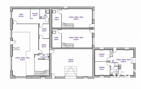 Maison à vendre 1 pièce 290 m² Tavaux