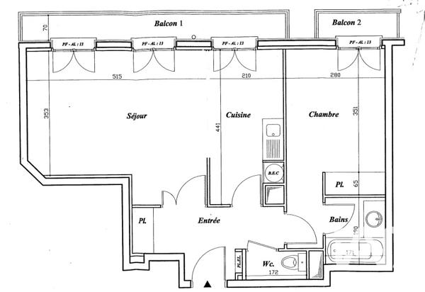 Location appartement 2 pièces 53,46 m² Puteaux