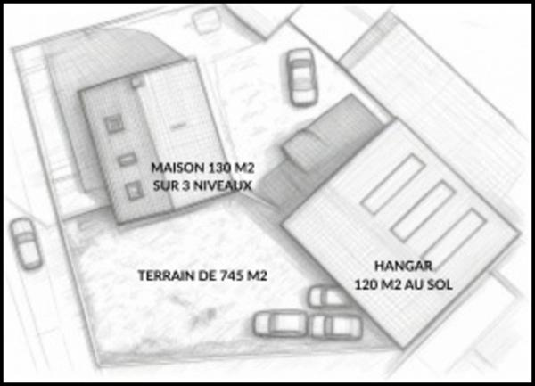 EXCLUSIVITÉ LE HAVRE — IDÉAL ACTIVITÉ ARTISANALE OU COMMERCIALE  ENSEMBLE MAISON + HANGAR sur terrain de 745 m²