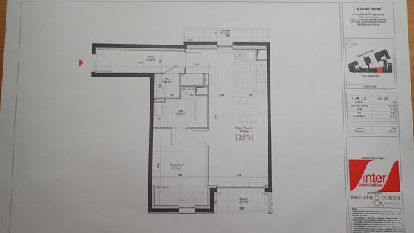 Appartement 2 pièces - 50 m² Exclusivité efficity