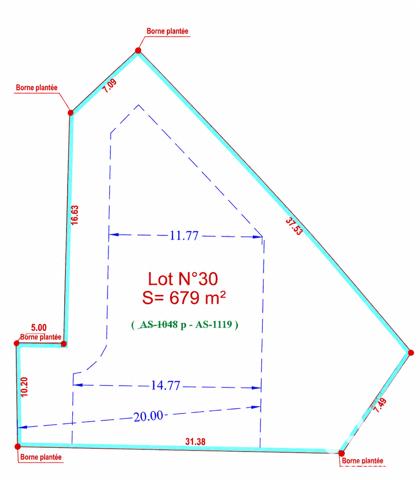 Terrain à vendre 679 m² Beuvry