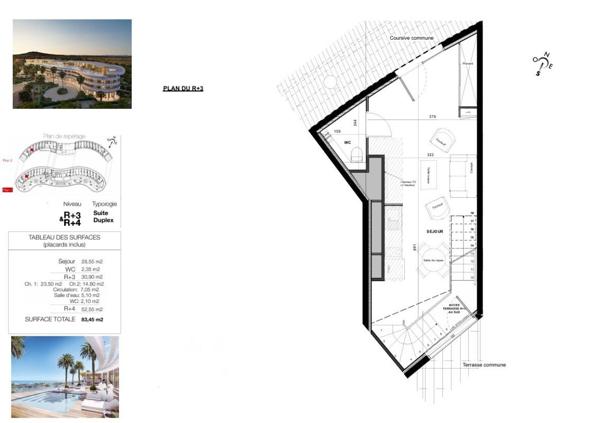 Le haut de gamme s'invite dans ce Duplex de plus de 83 m² exposé Sud au sein du village naturiste du Cap d'Agde