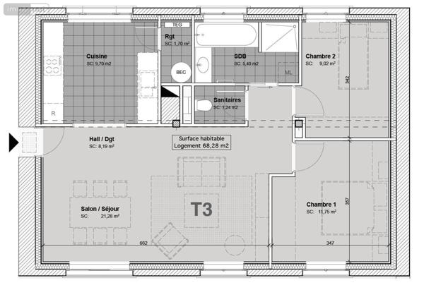 Appartement à vendre à Pont-Aven dans le Finistère (29930), ref : MA 1346-11
