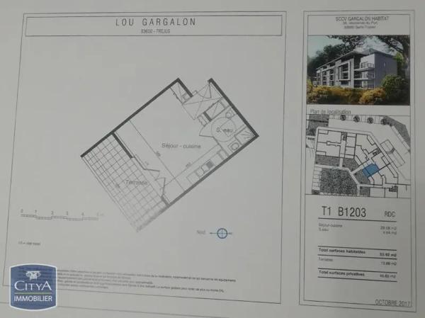 Appartement à louer 1 pièce 33.92m² Fréjus (83600)