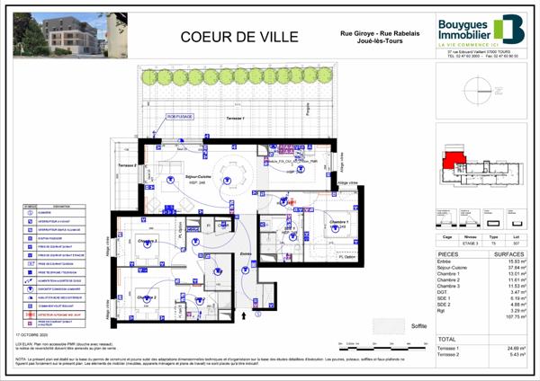 3 appartements 5 pièces à Joué-Lès-Tours