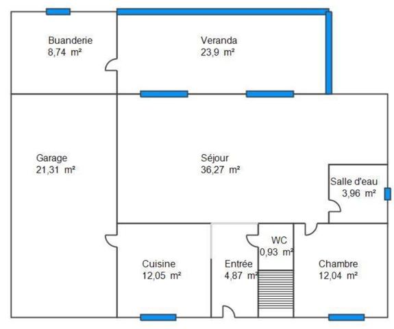 56760 PENESTIN - au calme, charmante maison - 3 chambres dont 1 au rdc +1 bureau - véranda- garage-carport