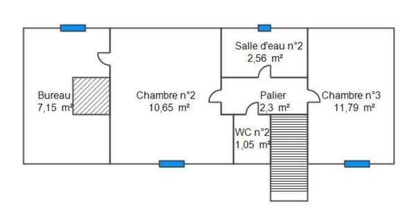 56760 PENESTIN - au calme, charmante maison - 3 chambres dont 1 au rdc +1 bureau - véranda- garage-carport