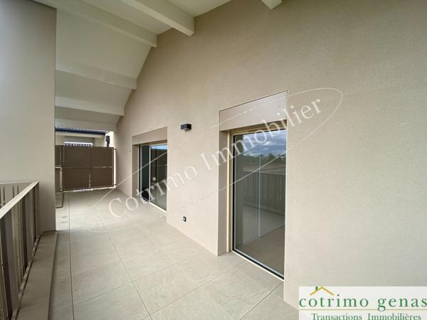 Genas dernier étage 4 pièces 80m² +terrasse 23m²