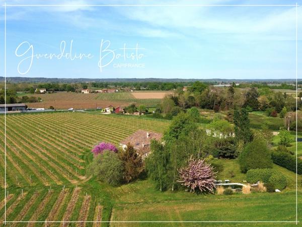 Maison en Pierre 300m² à vendre - Terrain 3495m² avec piscine - SAINT AVIT SAINT NAZAIRE (33)