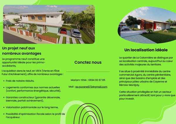 Maison individuelle duplex T4 dans une résidence neuve