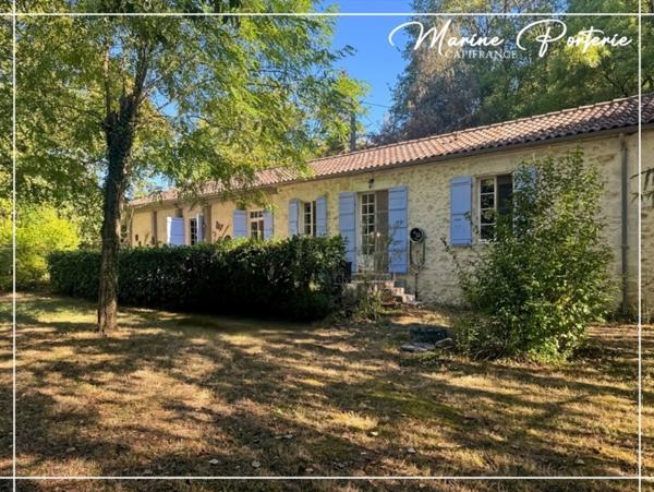 Maison en pierre de plain-pied, au bord de la Baïse