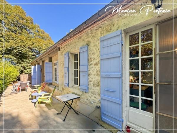 Maison en pierre de plain-pied, au bord de la Baïse