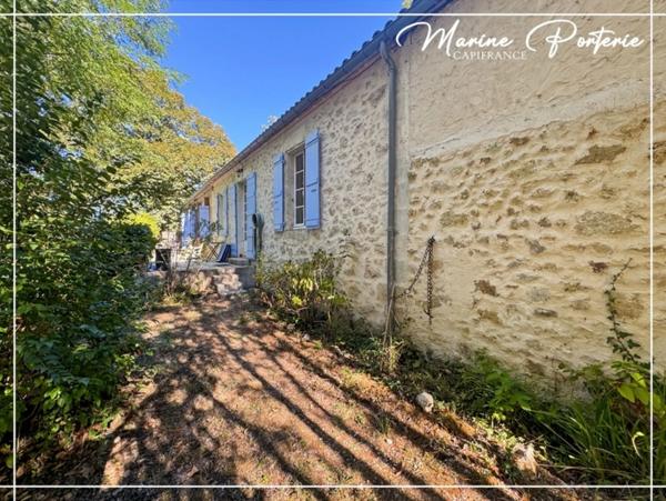 Maison en pierre de plain-pied, au bord de la Baïse