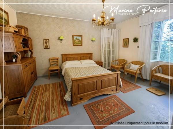 Maison en pierre de plain-pied, au bord de la Baïse