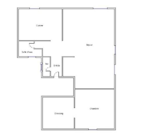 T2 meublé 62 m² — Dernier étage au calme, cœur de Rives — Prêt à vivre / locatif