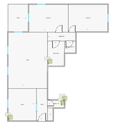 Appartement à vendre 3 pièces - Parc de MAISONS LAFFITTE.