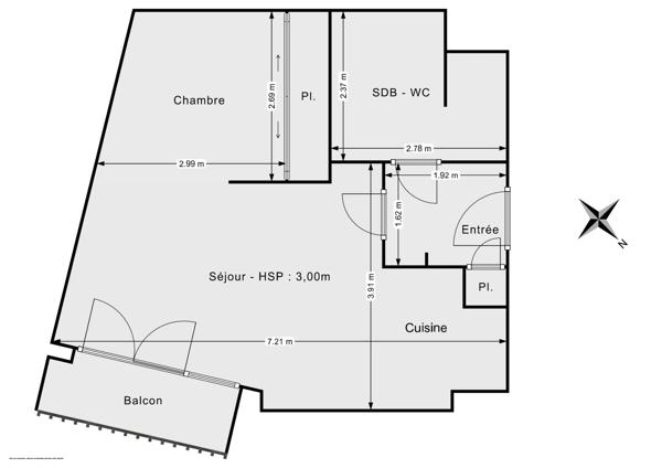 RDC - Appartement 2 pièces lumineux avec balcon - Rue de Paris, Boulogne-Billancourt
