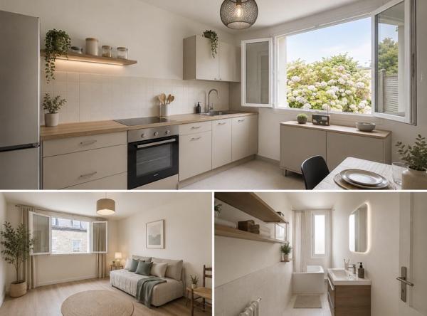 Maison de centre-ville avec jardin et garage – 64 m²