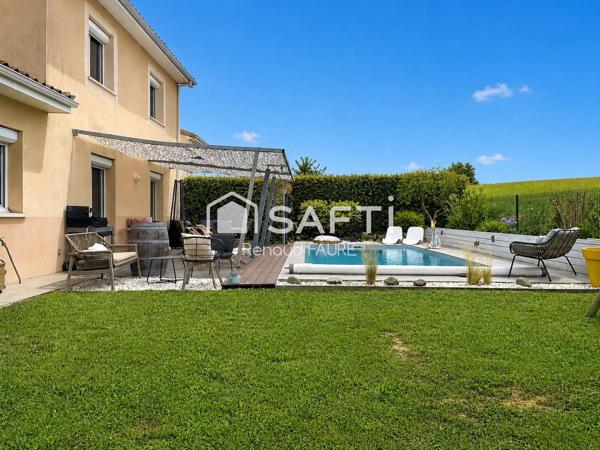 MAISON FAMILIALE 151 m² – PISCINE – 4 CHAMBRES – AUSSONNE (31840)