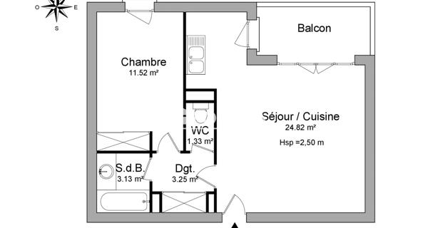 Location Appartement 2 pièces 44.05 m² - Montfavet 84140