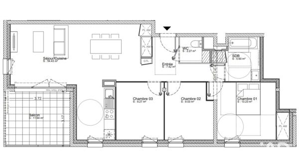 Appartement à vendre 4 pièces 81 m² Cournon-d'Auvergne