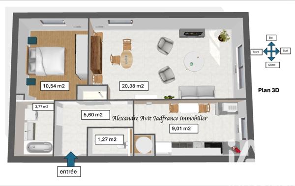 Appartement à vendre 2 pièces 51 m² Orvault