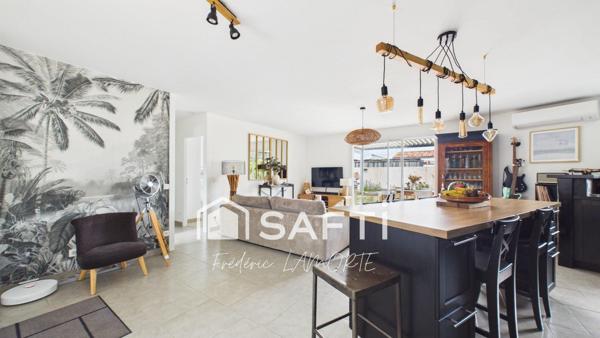 Maison 2015, 3 ch + bureau, garage, pergola
