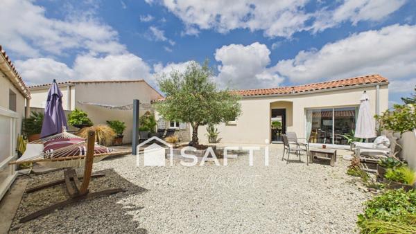 Maison 2015, 3 ch + bureau, garage, pergola