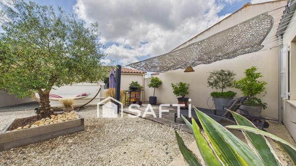 Maison 2015, 3 ch + bureau, garage, pergola