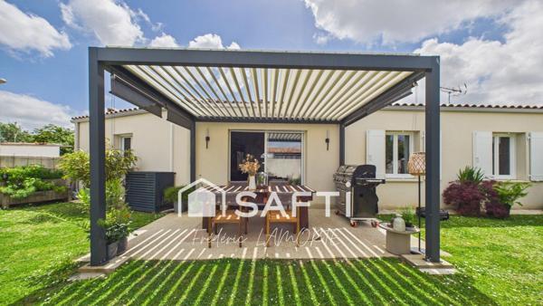 Maison 2015, 3 ch + bureau, garage, pergola