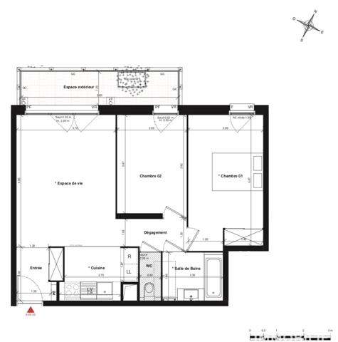 Appartement à vendre 3 pièces 59 m² Asnières-sur-Seine