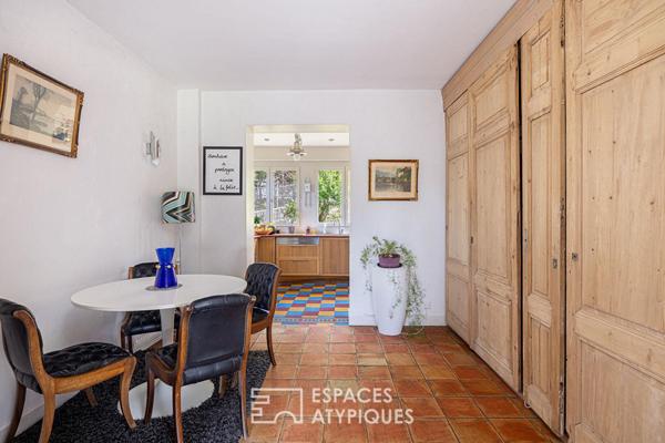 Maison avec vue dégagée, piscine et jardin arboré sur les hauteurs du 5ème
