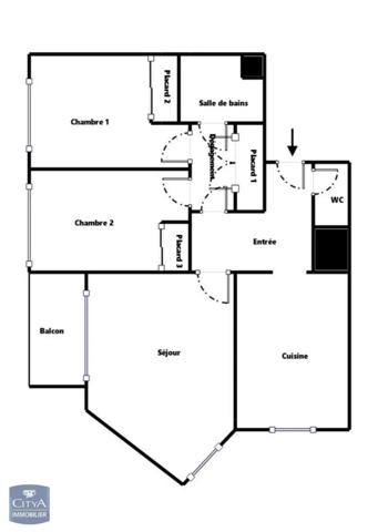 Appartement à vendre 3 pièces 64m²