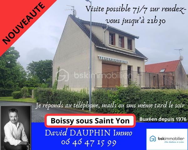 Sur la commune de Boissy-sous-Saint-Yon, venez découvrir ce pavillon indépendant d’environ 90m², édifié sur un sous-sol total.
Après avoir monté quelques marches, vous accédez à une terrasse menant à l’entrée de la maison. Celle-ci dessert une entrée, des WC séparés, une cuisine ainsi qu’un séjour/salle à manger traversant bénéficiant d’une belle luminosité grâce à son exposition Est/Ouest. Cet espace de vie permet également un accès direct aux deux terrasses, situées à l’avant et à l’arrière de la maison.
À l’étage, vous trouverez trois chambres ainsi qu’une salle de bains avec WC.
Le sous-sol est accessible aussi bien depuis l’intérieur de la maison que par le jardin et le garage. Il comprend une buanderie, une chaufferie, un grand garage ainsi qu’une pièce pouvant servir d’atelier.
Des travaux sont à prévoir, offrant un beau potentiel de personnalisation pour ce bien.
***** VISITE POSSIBLE 7j/7 sur rdv jusqu'à 21h30 *****
Je réponds aux mails, sms ou appels même tard le soir.
