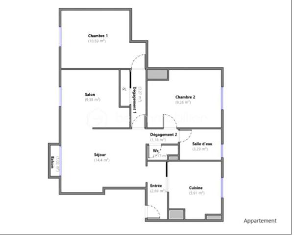 Idéalement situé à Chelles, au sein de la Résidence des Prés, découvrez le potentiel de cet appartement F4 de 61 m² qui n'attend que votre projet de rénovation pour révéler tout son cachet.

De la crèche au lycée, toutes les structures scolaires (maternelle, primaire, collège, lycée) et les commerces locaux sont à proximité immédiate.

La gare de Chelles-Gournay est accessible en seulement 10 minutes grâce aux lignes de bus situées au pied de l'immeuble.

Niché au 4ème et dernier étage (sans ascenseur), ce bien bénéficie d'une belle luminosité et d'un calme appréciable, sans vis-à-vis.

Cet appartement comprend : Une entrée desservant un double séjour lumineux donnant sur un balcon.
La configuration permet très facilement de créer une 3ème chambre selon vos besoins.

Il est composé également d’une cuisine indépendante, 2 chambres, une salle de douche, un WC séparé et un couloir équipé de rangements intégrés.

Une grande cave de 10 m² ainsi qu'une place de parking extérieure sécurisée complètent ce bien.

Pour améliorer la performance énergétique du logement et passer d'une note F à D, les travaux requis consistent principalement en l'isolation des murs par l'intérieur

LES PLUS :
+  Fenêtres double vitrage PVC
+ Les charges comprennent l’eau froide et le chauffage.
+ Idéalement situé
+ Résidence sécurisée