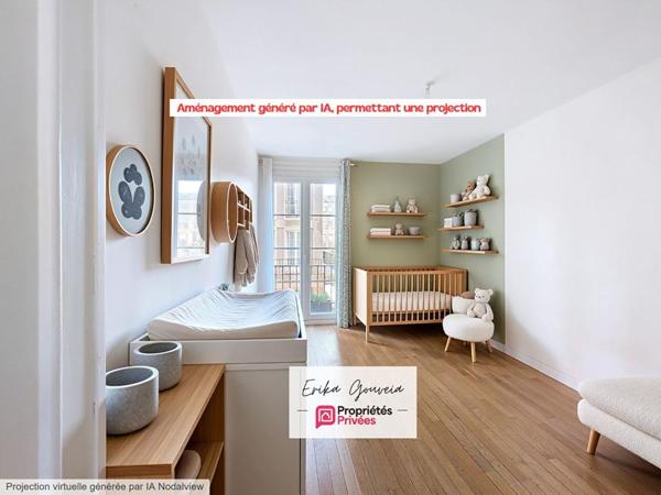 PERRET 5 PIECES RÉNOVÉ 100m² - VUE HÔTEL DE VILLE - DOUBLE BALCON - STATIONNEMENT