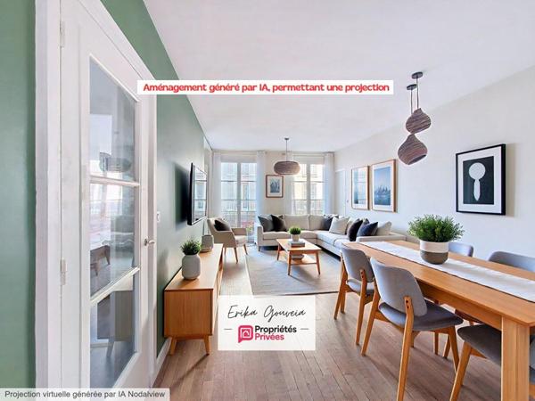 PERRET 5 PIECES RÉNOVÉ 100m² - VUE HÔTEL DE VILLE - DOUBLE BALCON - STATIONNEMENT