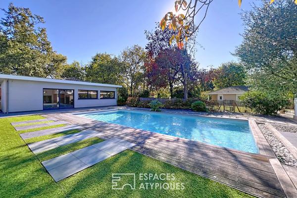 Propriété familiale avec piscine, pool house et bureaux indépendants