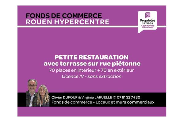 ROUEN Hyper centre - BAR, PETITE RESTAURATION, LICENCE IV, TERRASSE