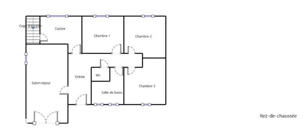 Pavillon sur sous sol avec 3 chambres