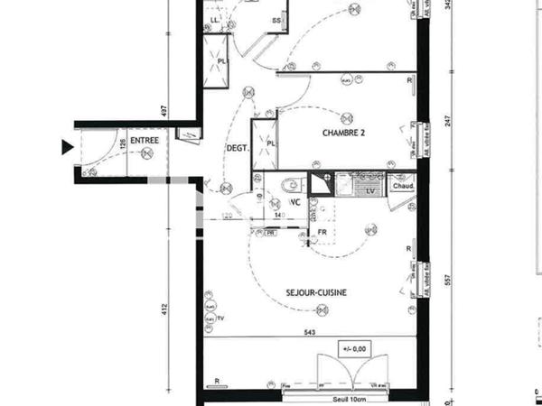 Location Appartement 3 pièces 64.44 m² - Laval 53000