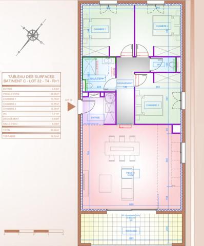 Appartement Borgo 4 pièce(s) 89.64 m2