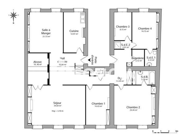Location Appartement 6 pièces 188.11 m² - 6 RUE BUGEAUD Lyon 69006