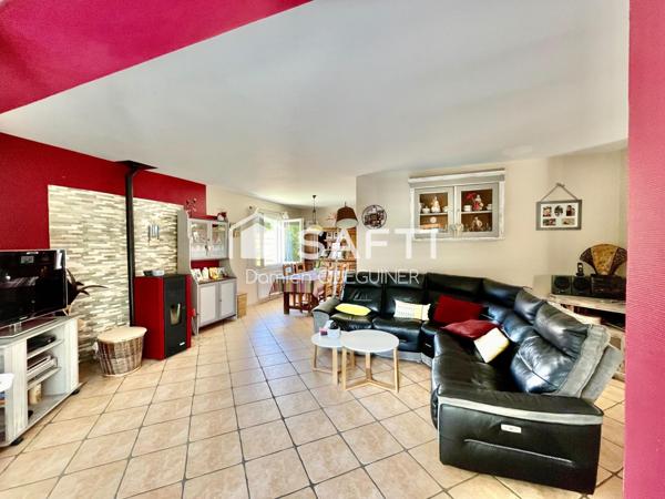 Maison de 105m² sur une belle parcelle paysagée, garage + carport