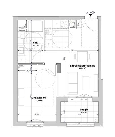 Appartement à vendre 2 pièces 40 m² La Rochelle